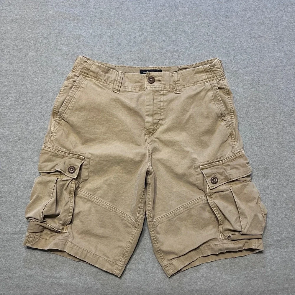 American Eagle Shorts Mens 30 Beige Cargo Distressed‎ Flex 11